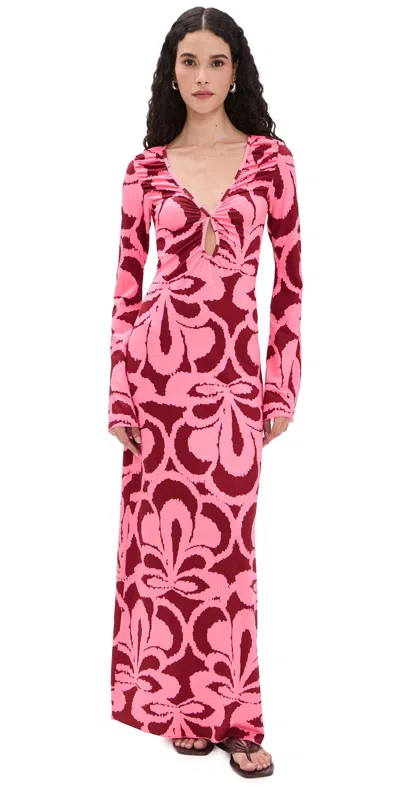 Eywasouls Malibu Diana Bell Dress Rosy Retro In Multi