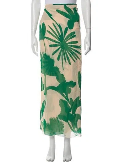 Pre-owned Eywasouls Malibu Floral Print Cover-up In Green