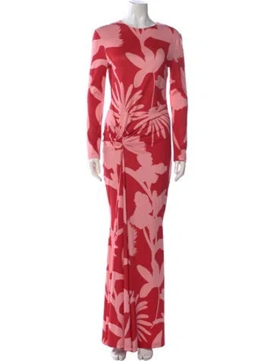 Pre-owned Eywasouls Malibu Floral Print Long Dress In Multi