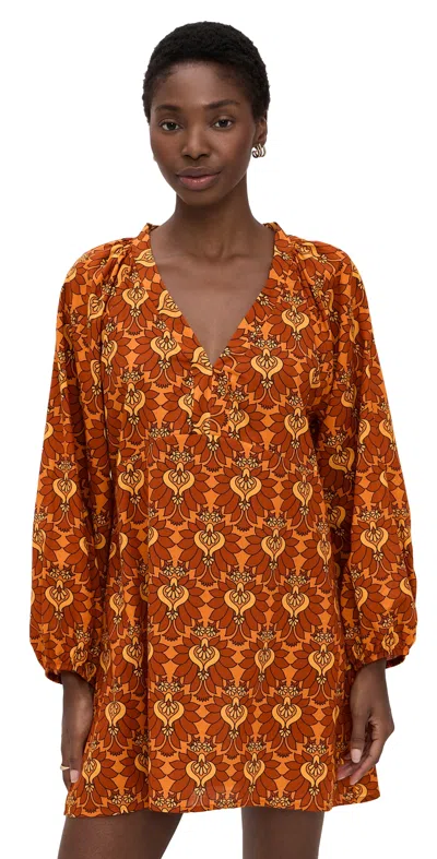 Eywasouls Malibu Iman Mini Dress Amber Lotus In Multi