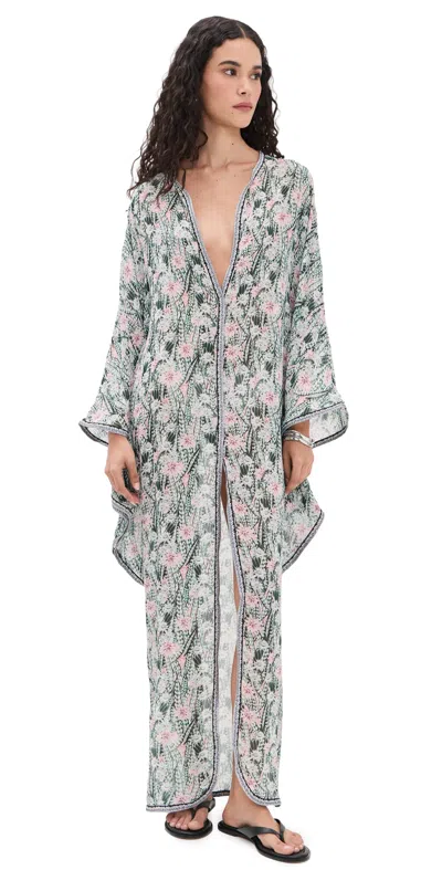 Eywasouls Malibu Jaya Caftan Cactus Bloom In Multi