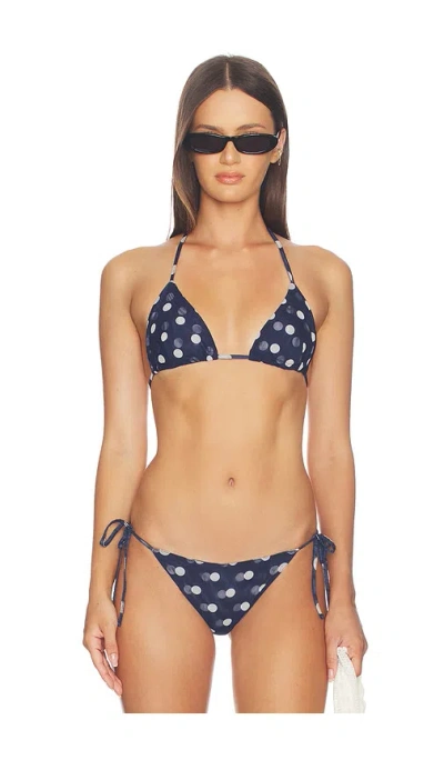 Eywasouls Malibu Kaya Bikini Top In Blue