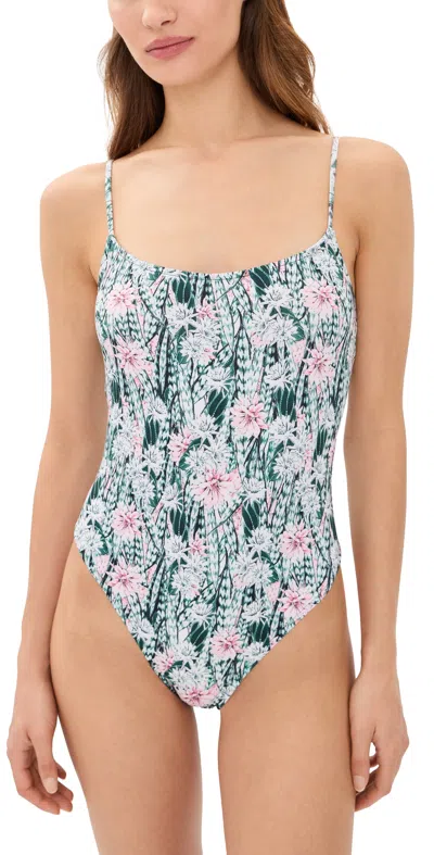 Eywasouls Malibu Lisa Swimsuit Cactus Bloom In Blue