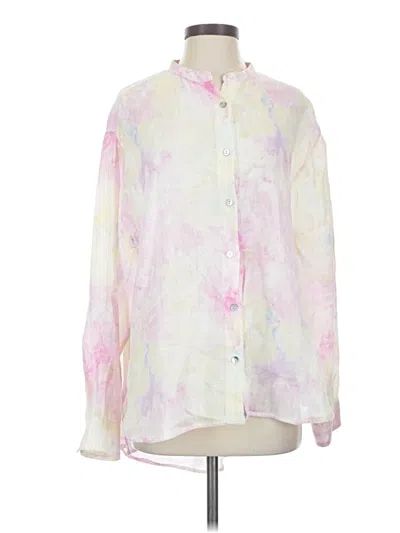 Pre-owned Eywasouls Malibu Long Sleeve Blouse In Pink