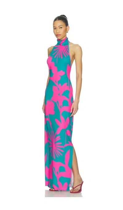 Eywasouls Malibu Montana Midi Dress In Multi