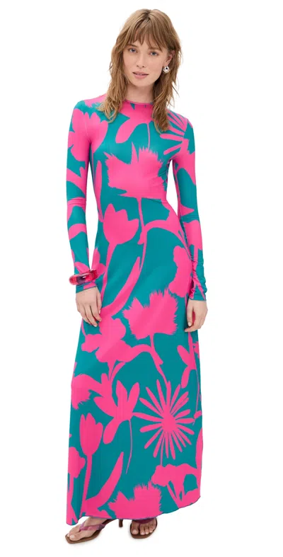 Eywasouls Malibu Sam Dress Fuchsia Flora In Multi