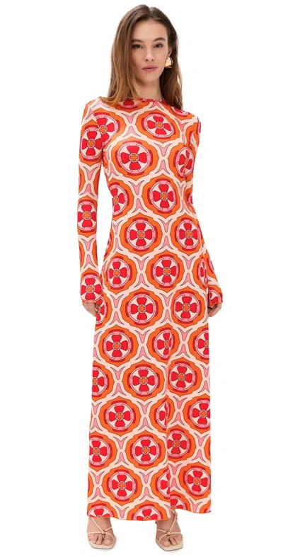 Eywasouls Malibu Sam Dress Pink Retro Radiance In Orange
