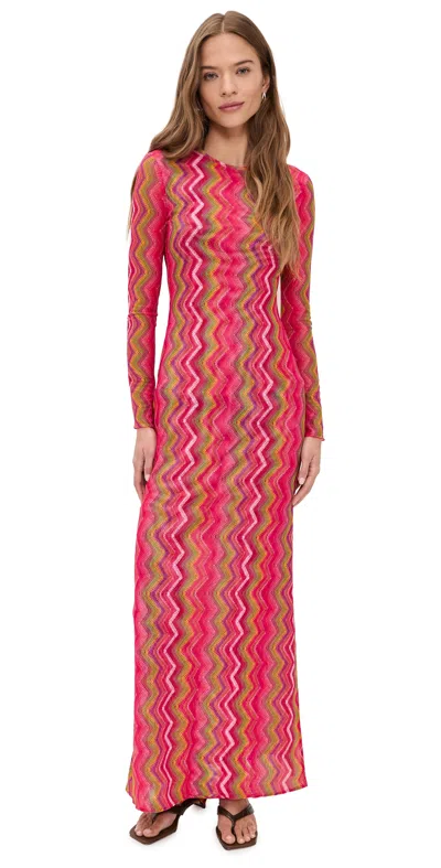 Eywasouls Malibu Scarlet Dress Electric Wave Pink