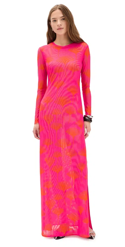 Eywasouls Malibu Scarlet Dress Fuchsia Frenzy In Pink