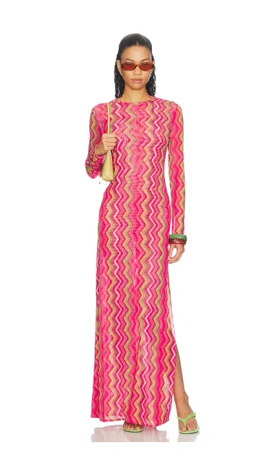 Eywasouls Malibu Scarlet Dress In Pink
