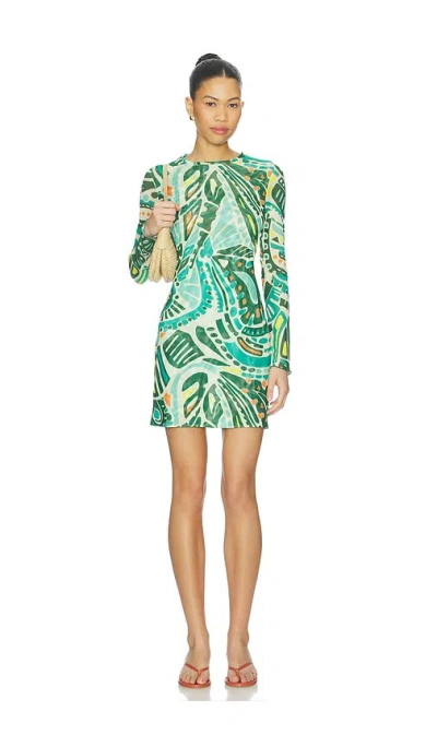 Eywasouls Malibu Scarlet Mini Dress In Animal Print