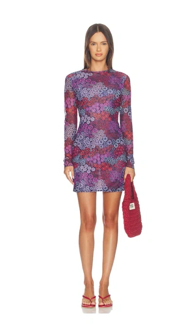 Eywasouls Malibu Scarlet Mini Dress In Multi