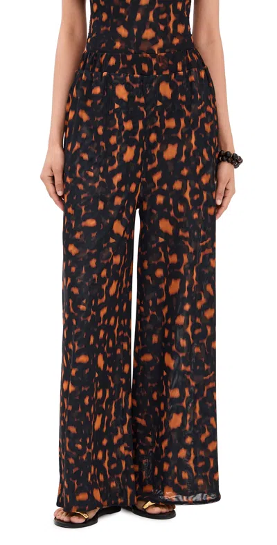Eywasouls Malibu Seby Pants Solstice Leopard In Black