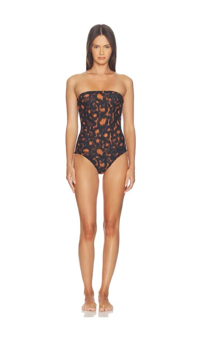 Eywasouls Malibu Soleil Bandeau One Piece In Black