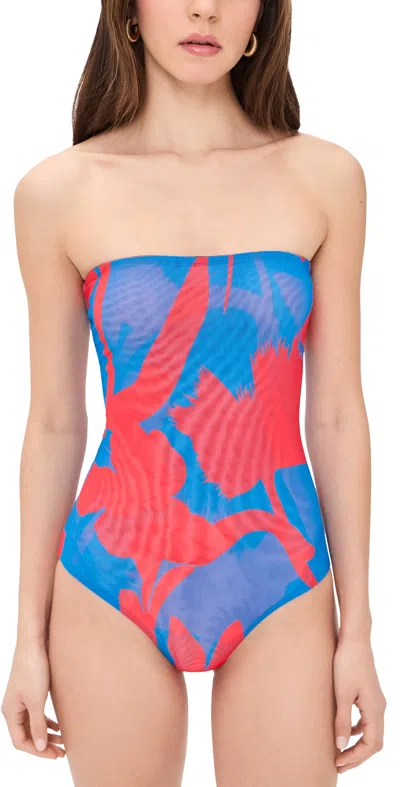 Eywasouls Malibu Soleil Bandeau One Piece Radiant Flora In Multi