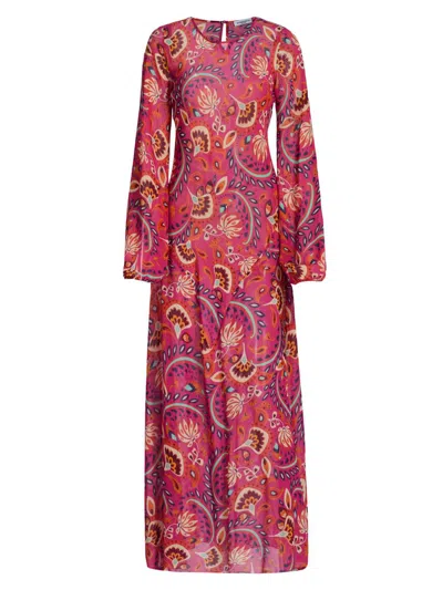 Eywasouls Malibu Women's April Floral Long-sleeve Maxi Dress In Multi