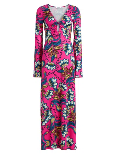 Eywasouls Malibu Women's Diana Bell-sleeve Maxi Dress In Pink
