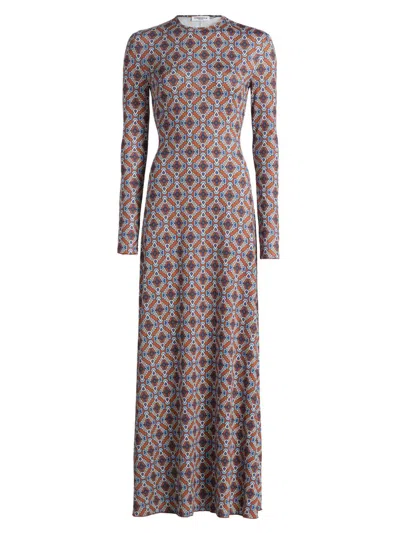 Eywasouls Malibu Women's Sam Printed Long-sleeve Maxi-dress In Multi