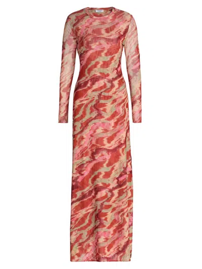Eywasouls Malibu Women's Scarlet Maxi Dress In Brown