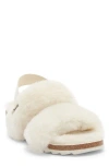 Ez Feet Genuine Shearing Two-band Sandal In White