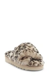 Ez Feet Genuine Shearling Mule In Brown