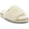 Ez Feet Genuine Shearling Slipper In Brown