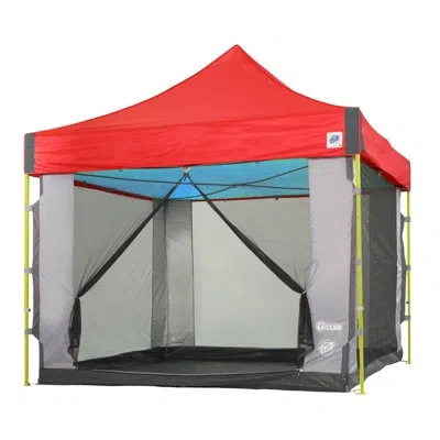E-z Up Cube Mesh 6 Person Tent With Carry Bag In Black;gray;ivory