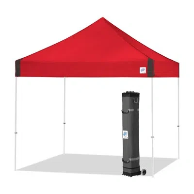 E-z Up Vantage 10 Ft. W X 10 Ft. D Steel Pop-up Canopy In Punch,white