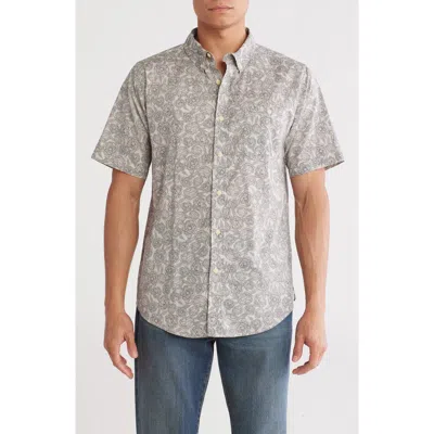 Ezekiel Grafton Short Sleeve Button-down Shirt In Transparent