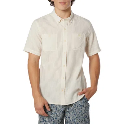 Ezekiel Harbor Short Sleeve Button-down Shirt In Bone