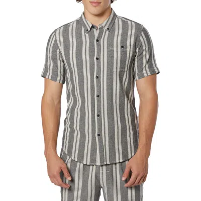 Ezekiel Melbourne Short Sleeve Woven Shirt In Dark Grey