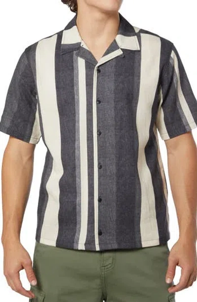 Ezekiel Newcastle Short Sleeve Cotton Camp Shirt In Black