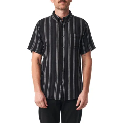 Ezekiel Stetson Short Sleeve Woven Shirt In Black