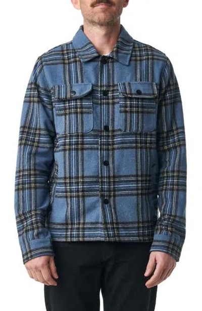 Ezekiel Summit Plaid Brushed Button-up Shirt In Blue Haze