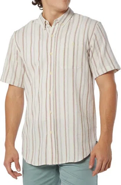 Ezekiel Sydney Short Sleeve Button-down Shirt In Brown