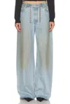 Ezr Baggy Chain Wide Leg In Blue