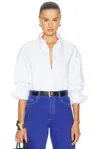 Ezr Button Down Top In White