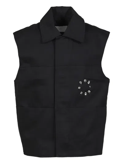 Ezr Crystal-embellished Gilet In Black