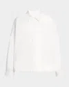 Ezr Men's Cotton Pocket Button-down Shirt In White