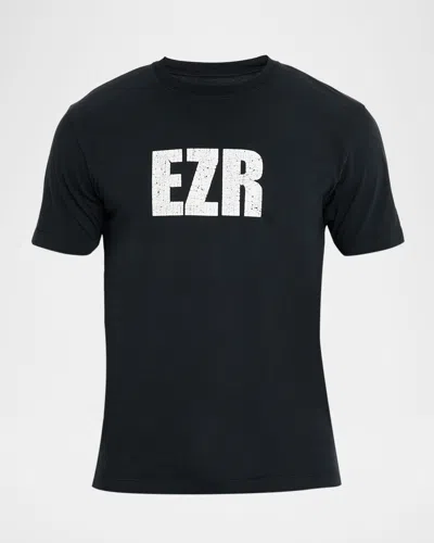Ezr Men's Cracked Logo Graphic T-shirt In Black