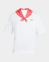 Ezr Men's Foulard Crewneck Logo T-shirt In White