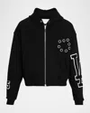 Ezr Men's L. A. Patch Full-zip Hoodie In Black