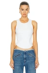 EZR RIBBED LEATHER EFFECT TANK TOP
