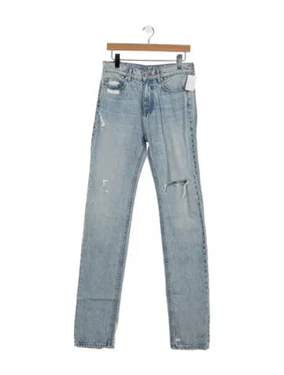 Pre-owned Ezr Straight-leg Jeans W/ Tags In Blue