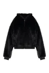 Ezr Vegan Fur Jacket In Black