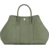 Ezra Arthur Audrey American Steer Leather Top Handle Bag In Moss