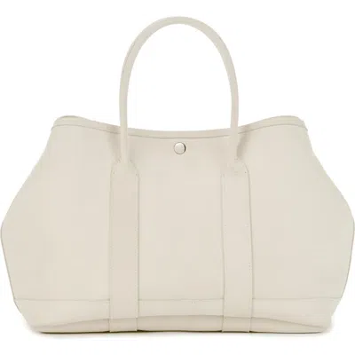 Ezra Arthur Audrey American Steer Leather Tote Bag In Neutral