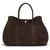 Ezra Arthur Audrey Nubuck Suede Leather Tote Bag In Cocoa
