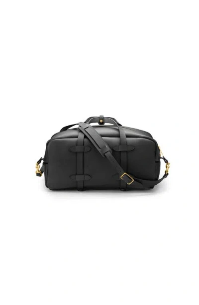 Ezra Arthur Frontier Leather Duffle Bag In Black