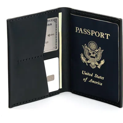 Ezra Arthur Passport Wallet In Black